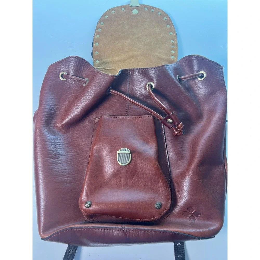 Patricia Nash Leather Backpack Bag Brown Renaissance Coin Tobacco W Tags Unused